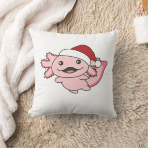 Coussin Axolotl Joyeux Noël hiver Axolotl