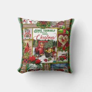 Coussin Ayez Un Joyeux Petit Camion Rouge Noël