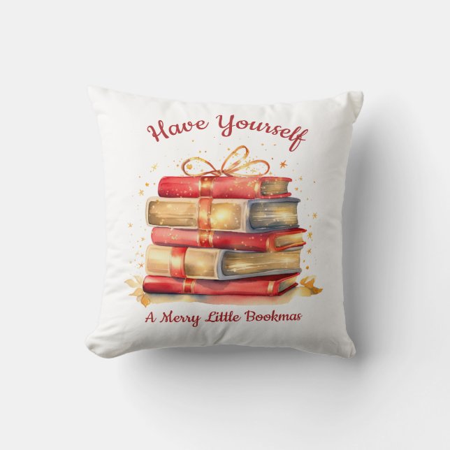 Coussin Ayez Un Joyeux Petit Livre (Recto)