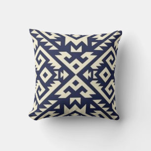 Coussin Aztec Tribal Design Jeter l'oreiller en beige et b
