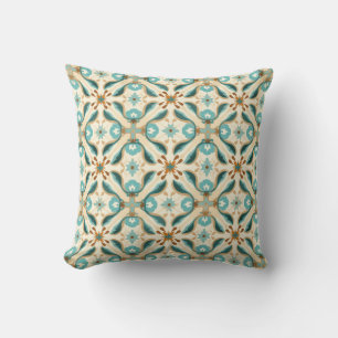 Coussin Azulejo Minty Mocha Mosaïque