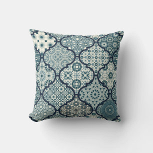 Coussin azulejos décoratifs arabes carreaux mosaïque islam