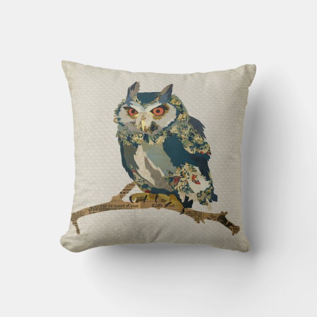 Coussin azuré de Mojo de hibou (Recto)