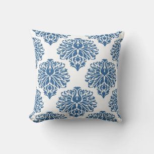 Coussin Azure Elegant Damask