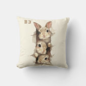 Coussin B3 Three Bunnies 3D Illusion (Recto)