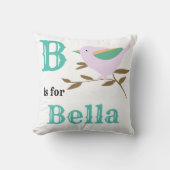 Coussin B est pour Bella petite fille Jeter l'oreiller (Recto)