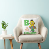 Coussin B est pour Bert | Ajoutez votre nom (Chaise)