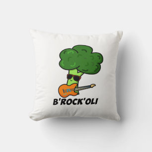 Coussin B-Rock-Oli Funny Rocker Broccoli Pun
