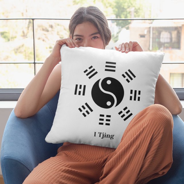 Coussin Ba Gua, huit trigrammes, Yin yang personnalisable (Créateur téléchargé)