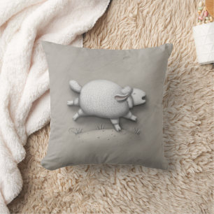Coussin Baa Relief mignonne Bleing Sheep