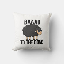 Baaad À L'Os Drôle Pun Mouton Noir Noir