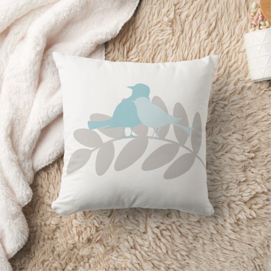 Coussin Baby Blue and Grey Birds (Couverture)