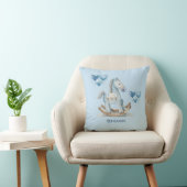 Coussin Baby Blue Nursery Rocking Nom du cheval (Chaise)