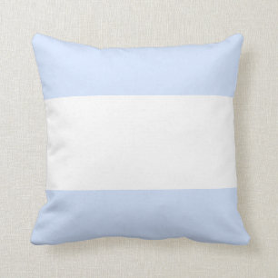 Coussin Baby Blue Pastel & White Bar Design
