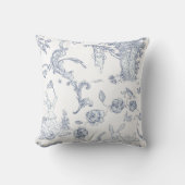 Coussin Baby Blue Toile Bunny Lapin aire de jeu (Recto)