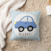 Coussin Baby Boy Blue Car Nom du véhicule Nursery (Couverture)