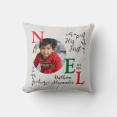 Coussin Baby Boy First Christmas Festive First Noel Photo (Recto)
