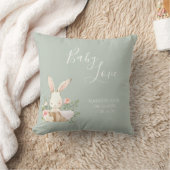 Coussin Baby Boy Girl Nom Sage Script Love Keepsaké (Couverture)