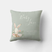 Coussin Baby Boy Girl Nom Sage Script Love Keepsaké (Verso)