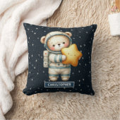 Coussin Baby Boy Jetez l'oreiller avec l'astronaute Teddy (Couverture)