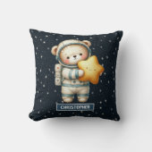 Coussin Baby Boy Jetez l'oreiller avec l'astronaute Teddy (Recto)