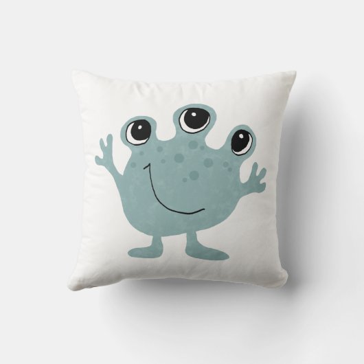 Coussin Baby Boy mignon Espace moderne Alien Statistiques (Verso)