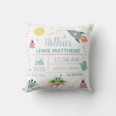 Coussin Baby Boy mignon Espace moderne Alien Statistiques  (Recto)