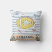 Coussin Baby Boy Nautical Sous-marin marin Créature de la  (Recto)