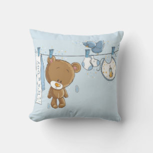 Coussin Baby Boy Teddy Bear Baby