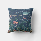 Coussin Baby Boy Under the Sea Birth Stats Keepsaké (Verso)