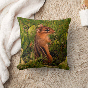 Coussin Baby Chipmunk Nature Art