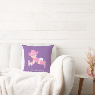 Coussin Baby Cowgirl with Horse Personnaliser