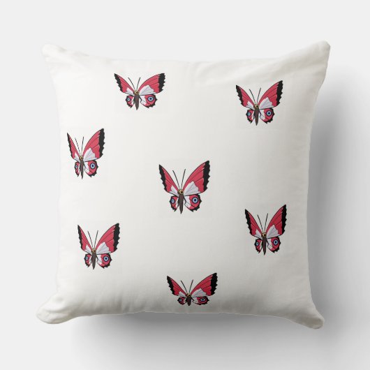 Coussin baby cushion with butterfly. (Recto)