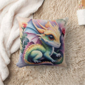 Coussin Baby Dragon Floral Art (Couverture)