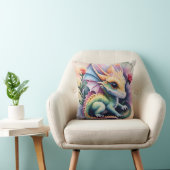 Coussin Baby Dragon Floral Art (Chaise)