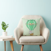 Coussin Baby Elephant Flying in Balloon Gender Neutral  (Chaise)
