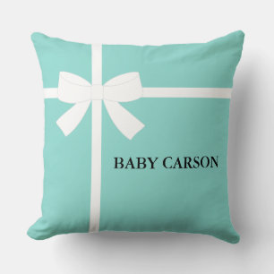 Coussin Baby & Family Turquoise Blue Douche Fête d'arrosag