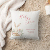 Coussin Baby Girl Name Script Baby Love Keepsaké Throw Pil (Couverture)