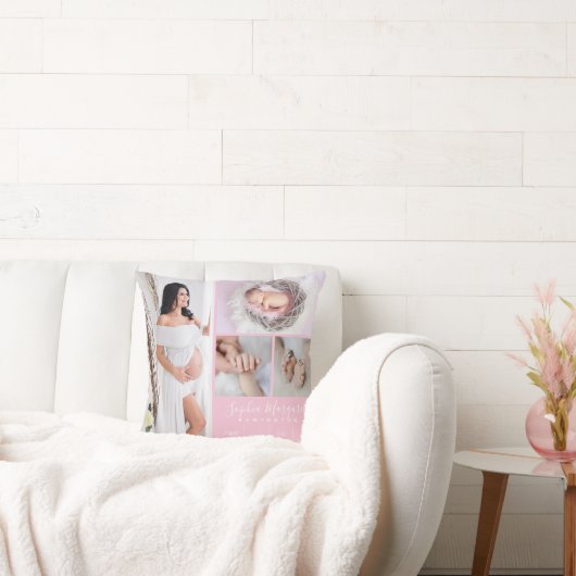 Coussin Baby Girl Rose Photo Keepsaké Jeu d'oreiller (Canapé)