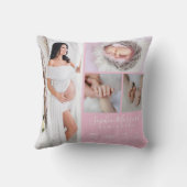 Coussin Baby Girl Rose Photo Keepsaké Jeu d'oreiller (Verso)