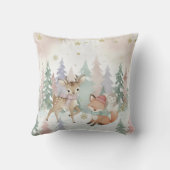 Coussin Baby It's Cold Outside Cute Winter Woodland (Verso)