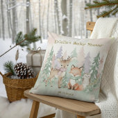 Coussin Baby It's Cold Outside Cute Winter Woodland