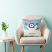 Coussin Baby Name First Christmas Snowman (Chaise)