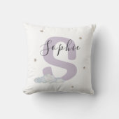 Coussin Baby Nursery Throw Pillow Custom Name Initial (Recto)