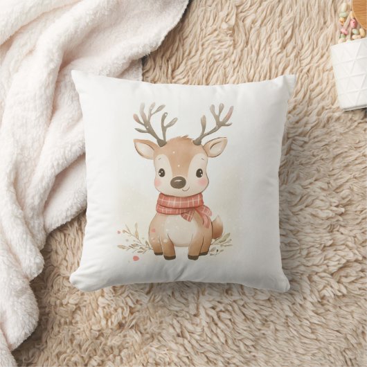 Coussin Baby reiner assis dans la neige (Couverture)