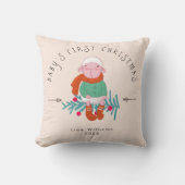 Coussin Baby’s First Christmas Adorable Lamb Ornament (Recto)