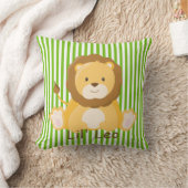 Coussin Baby Safari Lion Monogramme (Couverture)