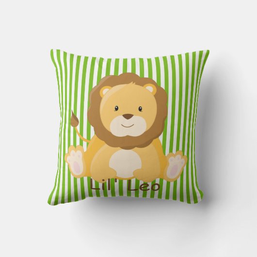 Coussin Baby Safari Lion Monogramme (Verso)