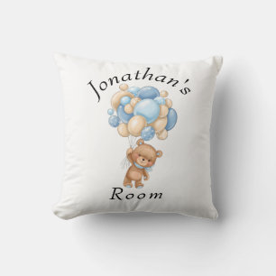Coussin Baby shower Bleu Ours Teddy