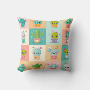 Coussin Baby shower Cute Cactus Kawaii